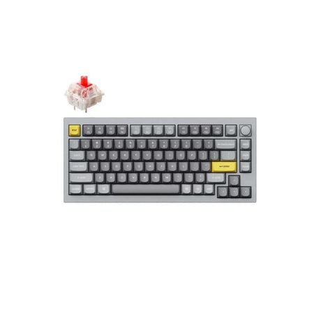 Keychron Q1 75 Gateron G Pro Red Switch RGB Wired Keyboard With Knob - Grey Q1-N1Z