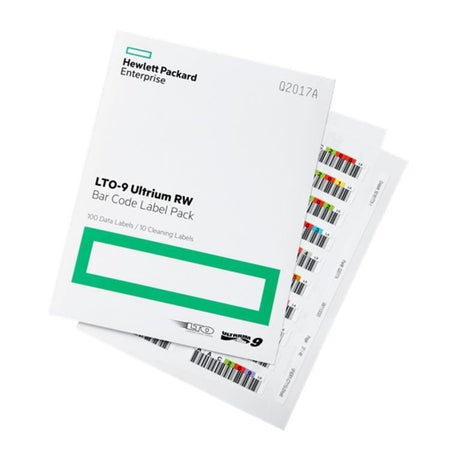 HPE LTO-9 Ultrium RW Bar Code Label Pack Q2017A