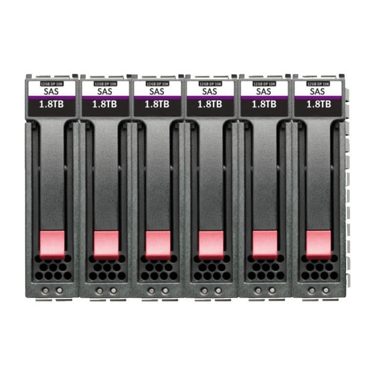 HPE MSA 2.5-inch 1.8TB SAS 12Gbps 10K RPM Enterprise Internal Hard Drive 6-pack R0P86A