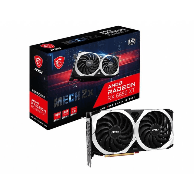 MSI AMD Radeon RX 6650 XT Mech 2X 8G OC 8GB GDDR6 Graphics Card