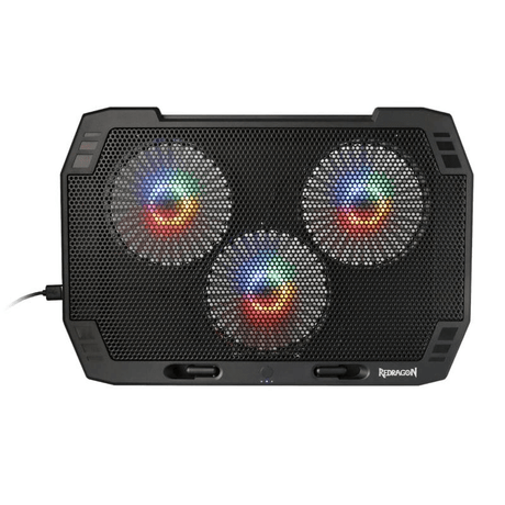 Redragon GCP511 Dual USB 3-fan RGB Gaming Notebook Stand