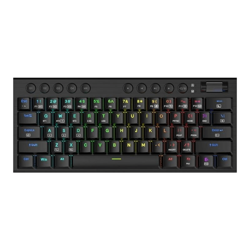 Redragon Noctis Pro 61-Key Red Switch RGB Low Profile Wireless Gaming Mechanical Keyboard - Black RD-K632RGB-PRO