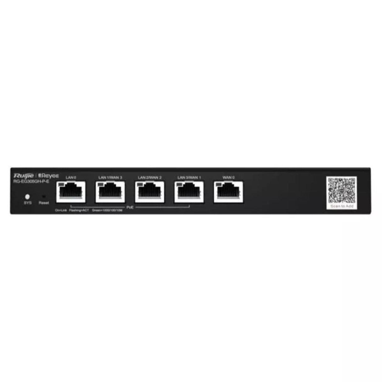 Reyee 5-port Gigabit 4 WAN 4 PoE 60W Cloud Router RG-EG305GH-P-E