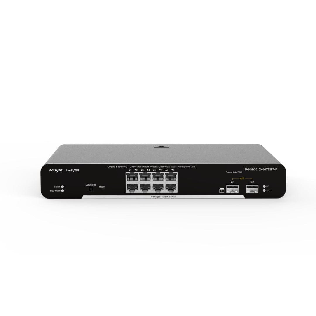 Ruijie Reyee RG-NBS3100-8GT2SFP-P 10-port Gigabit Layer 2 Cloud Managed PoE Switch