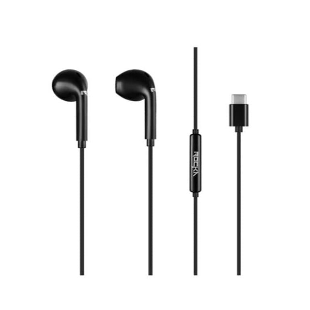 Rocka Ignite Series Type-C Wired Earphones Black RK-1011-BK