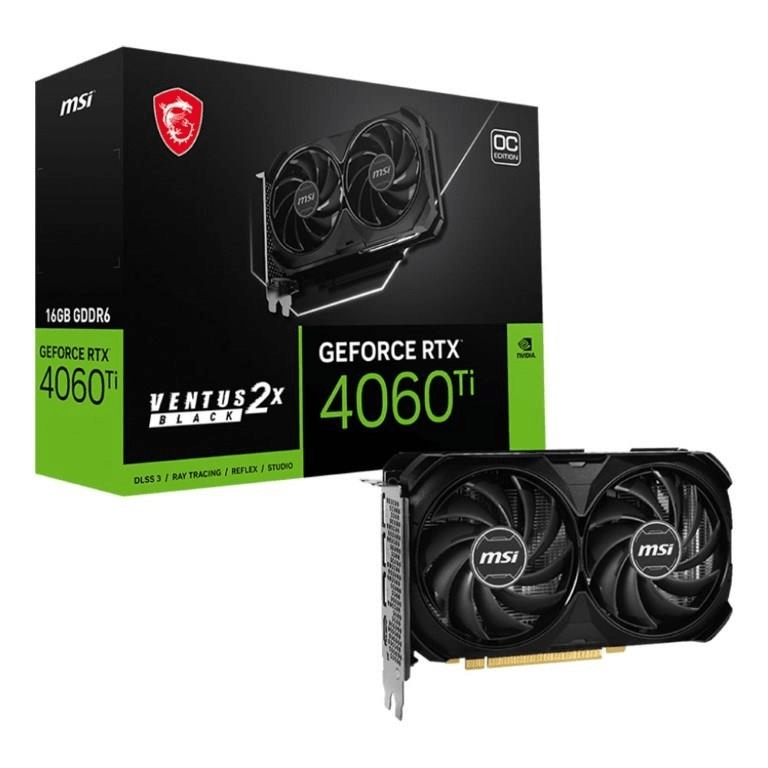 MSI GeForce RTX 4060 Ti Ventus 2X OC 16GB GDDR6 Graphics Card RTX 4060 TI VENTUS 2X OC