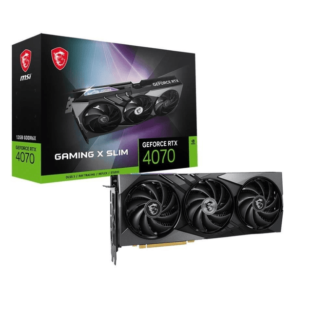 MSI GeForce RTX 4070 Gaming X Slim 12GB GDDR6X Graphics Card RTX 4070 GAM X SLIM 12G