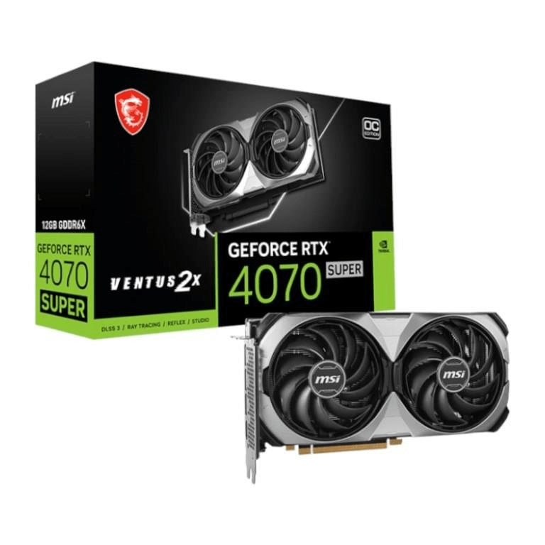 MSI Nvidia GeForce RTX 4070 SUPER 12G VENTUS 2X OC 12GB GDDR6X Graphics Card