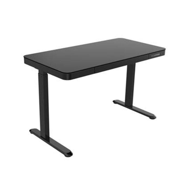 Rogueware ET119C Black Glass-Top Height Adjustable Desk RW-ET119C-BK