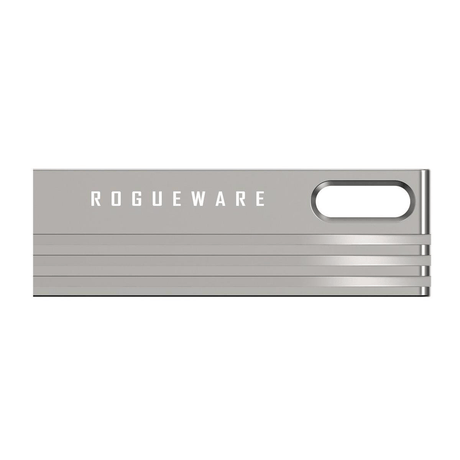 Rogueware U280-U2 128GB Metal Capless USB 2.0 Flash Drive - Silver RW-U280-U2-128GB