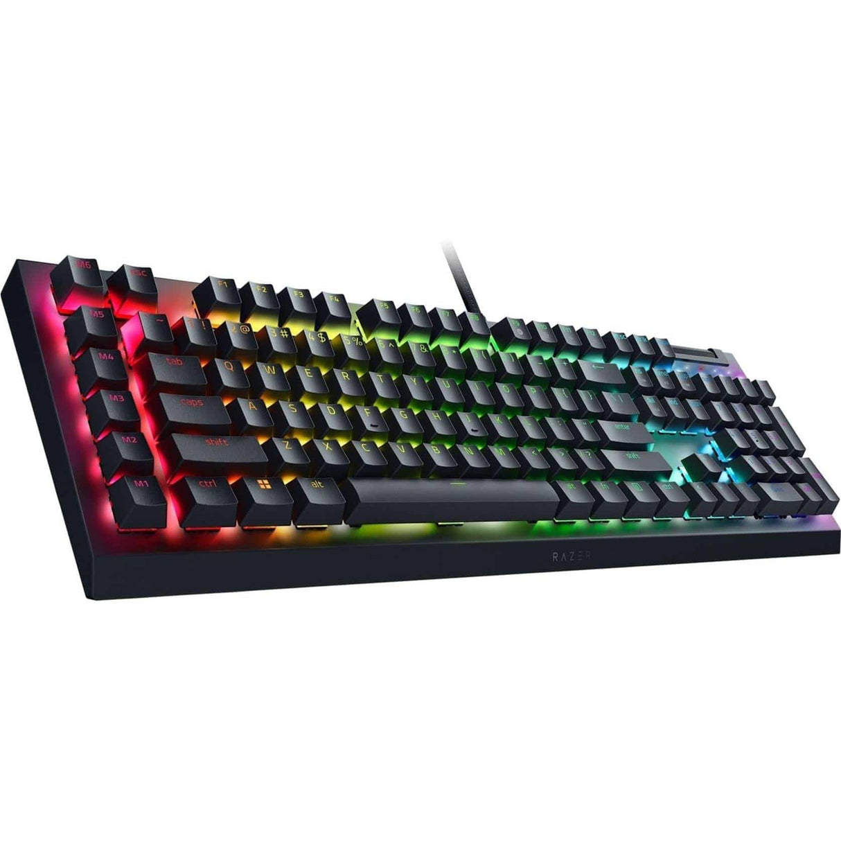 Razer BlackWidow V4 X Chroma RGB Green Clicky Switches USB Wired Mechanical Gaming Keyboard - Black RZ03-04700100-R3M1