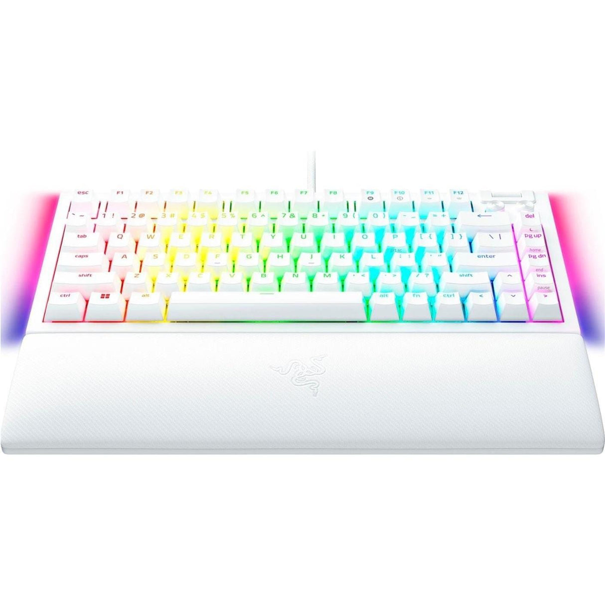 Razer BlackWidow V4 75 Chroma RGB Orange Tactile Switches Mechanical Gaming Keyboard - White RZ03-05001700-R3M1