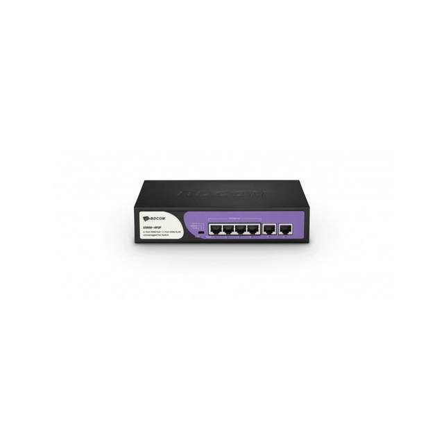 BDCOM 60W 4-port 100M Unmanaged PoE Switch S1000-4P2F