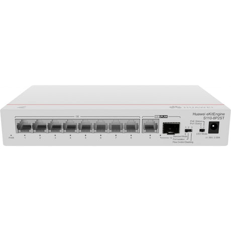 Huawei S110-8P2ST 8-port GbE PoE+ Unmanaged Network Switch with 1x GE SFP Port