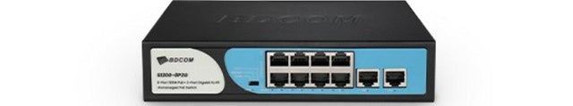 BDCOM 90W 8-Port 100M PoE with 2-Port GE RJ45 PoE Switch S1200-8P2G