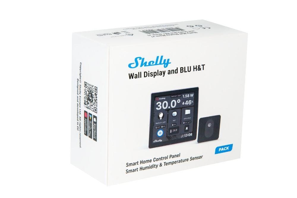 Shelly Wall Display Smart Control Panel with Temperature and Humidity Sensors