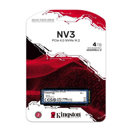 Kingston NV3 M.2 4TB PCIe 4.0 NVMe Internal SSD SNV3S/4000G