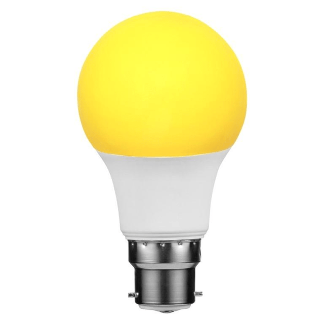 Switched 7W A60 Insect Lamp B22 LED Light Bulb Yellow SWD-10014-7-B22-IL