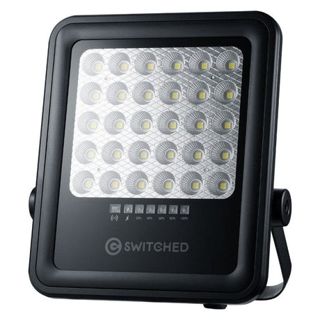 Switched Urban Pro Series 100W Floodlight with Solar Panel and Remote SWD-10037-100-BK