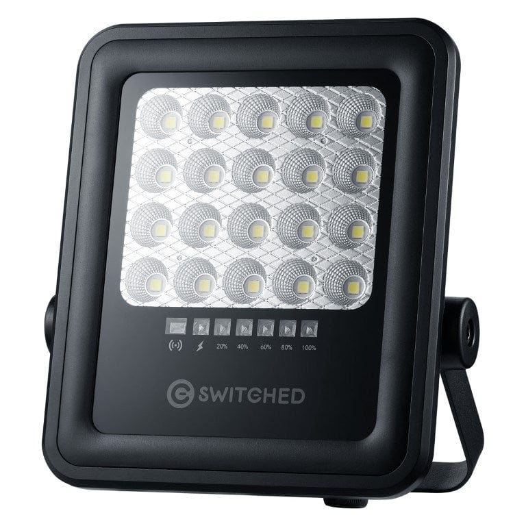 Switched Urban Pro Series 50W Floodlight with Solar Panel and Remote SWD-10037-50-BK