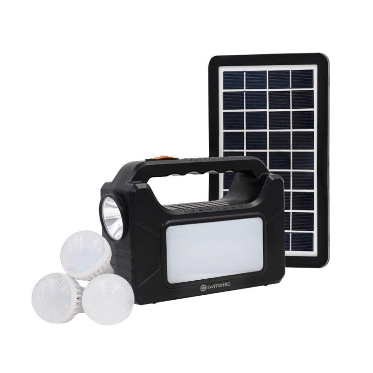 Switched Portable Power Station with Solar Panel Black SWD-50005-BK(V2)