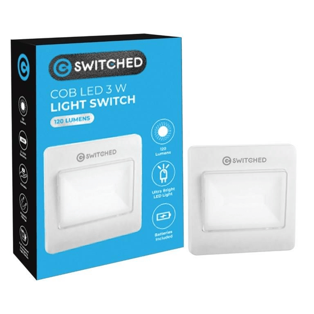 Switched 120 Lumens LED Light Switch White SWD-50019-WT