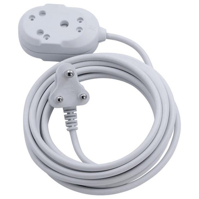 Switched Basics 20m Light Duty BTB Extention Cable 2 x 16A Socket - White SWD-70005-20-WT