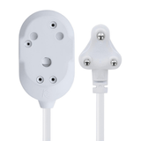 Switched 3m Basics Light Duty BTB Extension Cable 2 x 16A Socket - White SWD-70005-3-WT