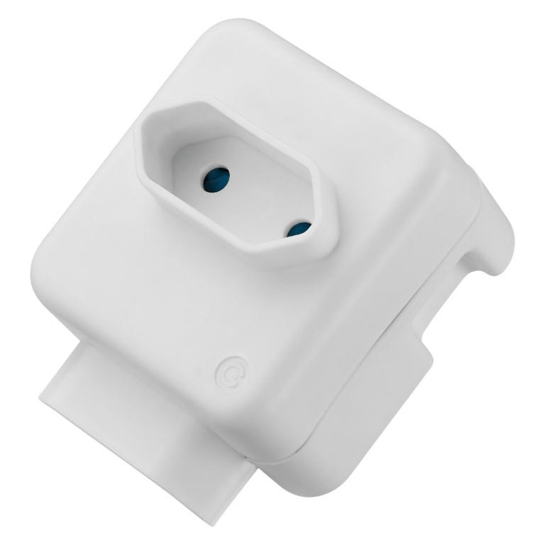 Switched 2-way Top and Bottom Loader Euro Socket Adapter White SWD-72002-WT