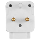 Switched 2-way Top and Bottom Loader Euro Socket Adapter White SWD-72002-WT