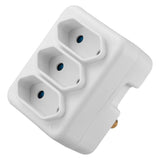 Switched 3-way Top Loader Euro Socket Adapter SWD-72004-WT