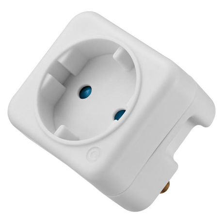 Switched 1-way Schuko Adapter White SWD-72005-WT