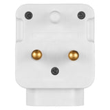 Switched 2-way Top and Bottom Loader Schuko Adapter White SWD-72006-WT