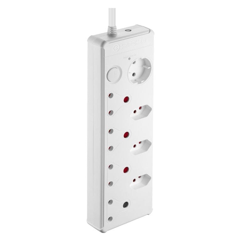 Switched 8-way Medium Surge Protection Multiplug with 0.5m Cord White SWD-7508-05-WT