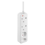 Switched 4-way High Surge Protection Multiplug with 3m Cord White SWD-8508-3