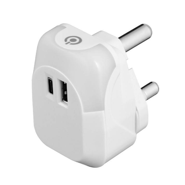 Switched Halo 1x Type-C and 1x USB-A Fast Charge Power Adapter SWD-8509-17