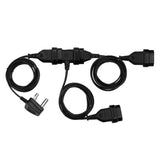 Switched Easy Cable Extender Daisy Chain 3x 2m Kit Black SWD-8513-BK