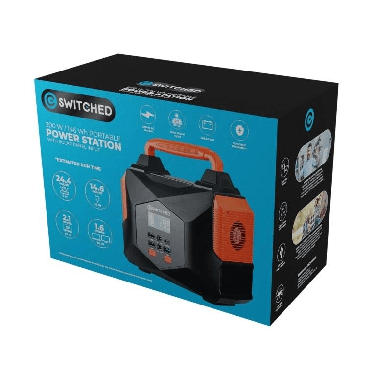 Switched 200W 146Wh Portable Power Station SWD-8900-BK