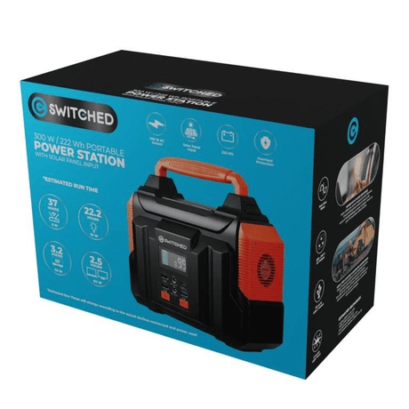 Switched 300W 222Wh Portable Power Station SWD-8901-BK