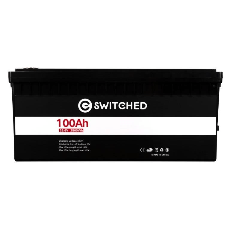 Switched 25.6V 100Ah 2560Wh LiFeP04 Battery SWD-8913-BT