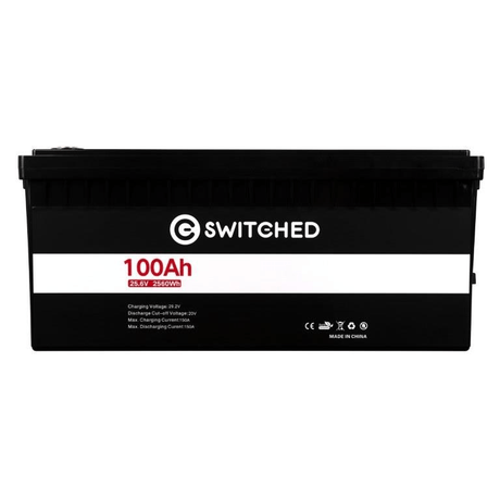 Switched 25.6V 100Ah 2560Wh LiFeP04 Battery SWD-8913-BT