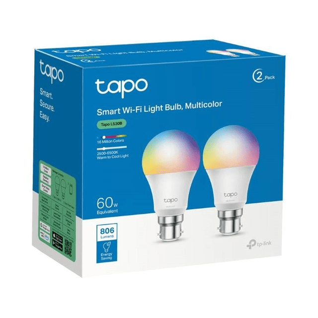 TP-Link Tapo L530B(2-pack) Smart Wireless Multicolour Light Bulb