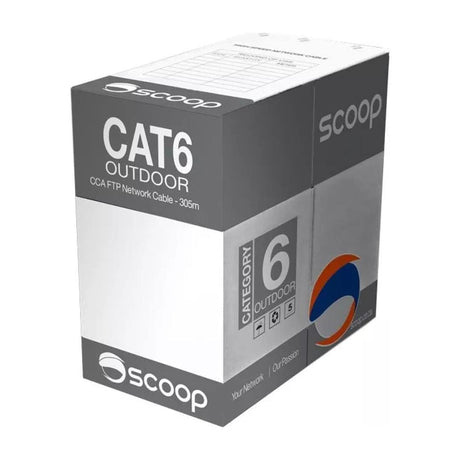 Scoop CAT6 FTP CCA Outdoor Box Cable 305m TC-6305C