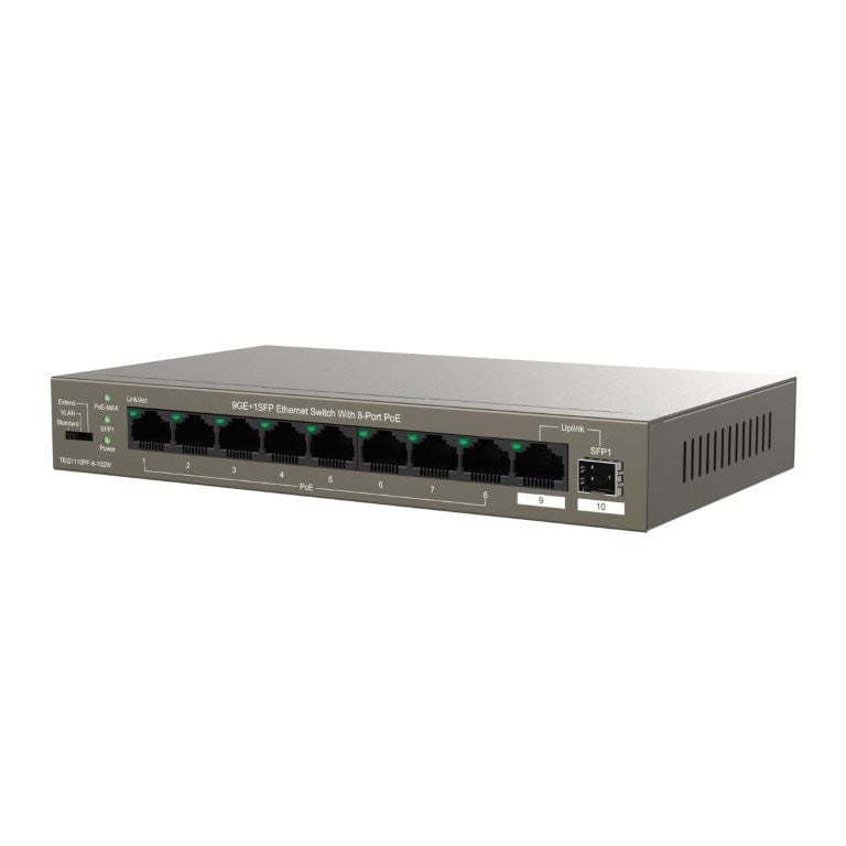 Tenda TEG1110PF-8-102W 8-port PoE GbE Unmanaged Switch with 1-port SFP