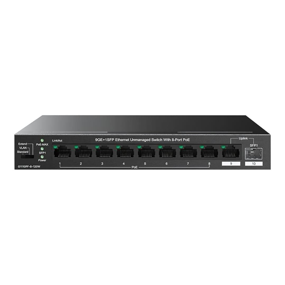 Tenda 8 PoE+1SFP Port Ethernet Switch TEG1110PF-8-120W