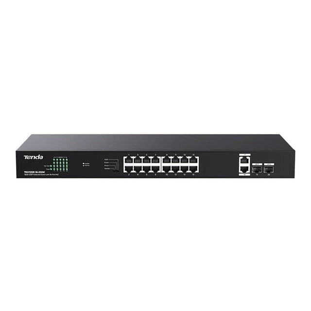 Tenda 16 PoE +2SFP Port Ethernet Switch TEG1120P-16-250W