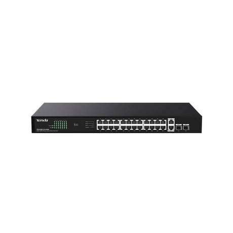 Tenda TEG1128P-24-410W 24-port GbE PoE Unmanaged Network Switch with 2x GbE and 2x SFP Ports