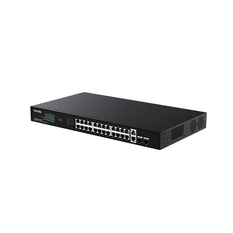 Tenda TEG1128P-24-410W 24-port GbE PoE Unmanaged Network Switch with 2x GbE and 2x SFP Ports