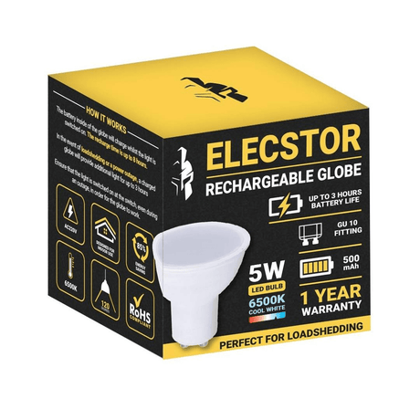 Elecstor GU-10 5W Rechargeable LED Bulb Cool White TIT-GU10-5WCW