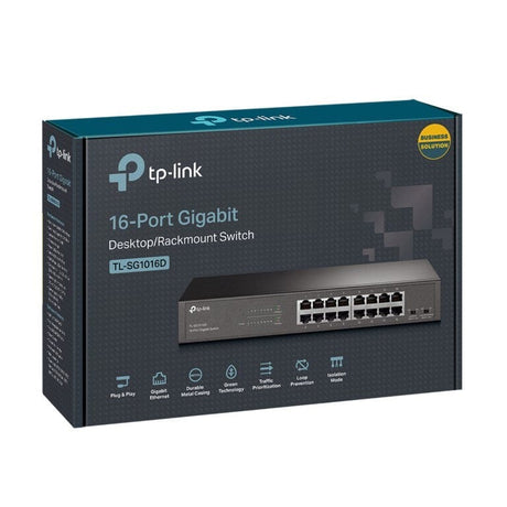 TP-Link TL-SG1016D 16-port GbE Unmanaged Network Switch